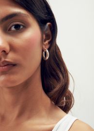 Creolen 925 Silber glatt mittelgross