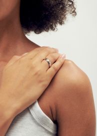 Ring 925 Silber bombiert offen