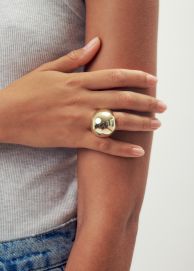 Ring vergoldet bombiert offen