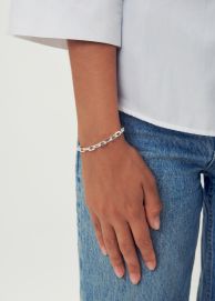 Schmuckset 925 Silber grobgliedrig Halskette und Armband