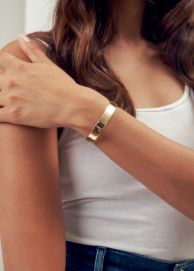 Armreif 925 Silber vergoldet schlicht