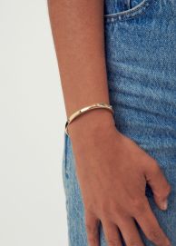 Armreif 925 Silber vergoldet oval glänzend