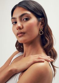 Ohrstecker Kreise vergoldet 925 Silber