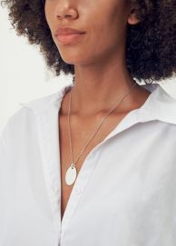 Grosser ovaler Anhänger 925 Silber poliert