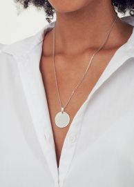 Runder Anhänger 925 Silber glänzend gross