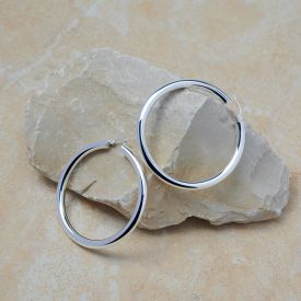 Creolen 925 Silber glatt gross