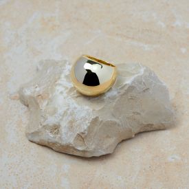 Ring vergoldet bombiert offen