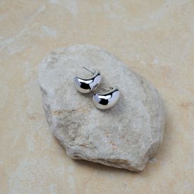 Ohrstecker 925 Silber organisch glänzend