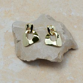 Ohrstecker 925 Silber vergoldet organisch