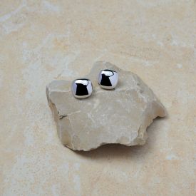 Ohrstecker 925 Silber bauchig rund