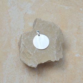 Runder Anhänger 925 Silber glänzend gross