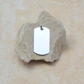 Rechteckiger Anhänger 925 Silber glänzend